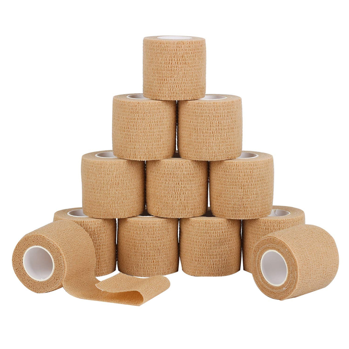 Mooerca self-adherent wrap pack of 12 rolls for quick sports wrapping