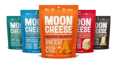 Moon Cheese Bites Bundle with 5 flavors, a convenient high-protein snack for on-the-go