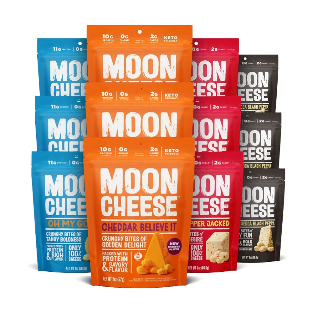 Moon Cheese Bites Cheddar Believe It close-up crunch ideal for a protein-packed snack