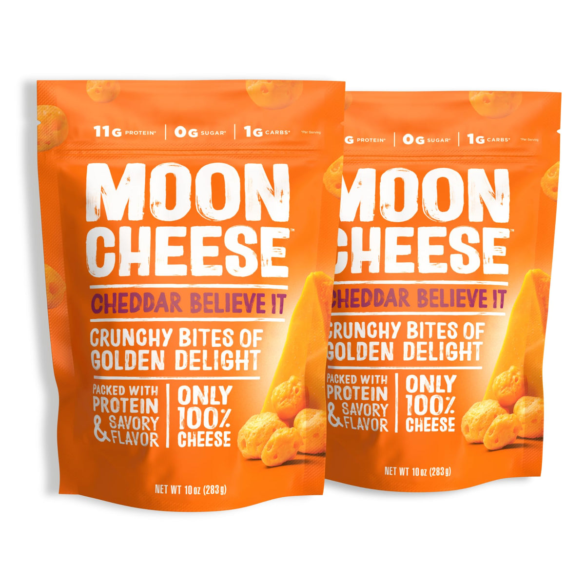 Moon Cheese Cheddar Believe It crunch bites deliver a protein-packed, savory snack for busy days