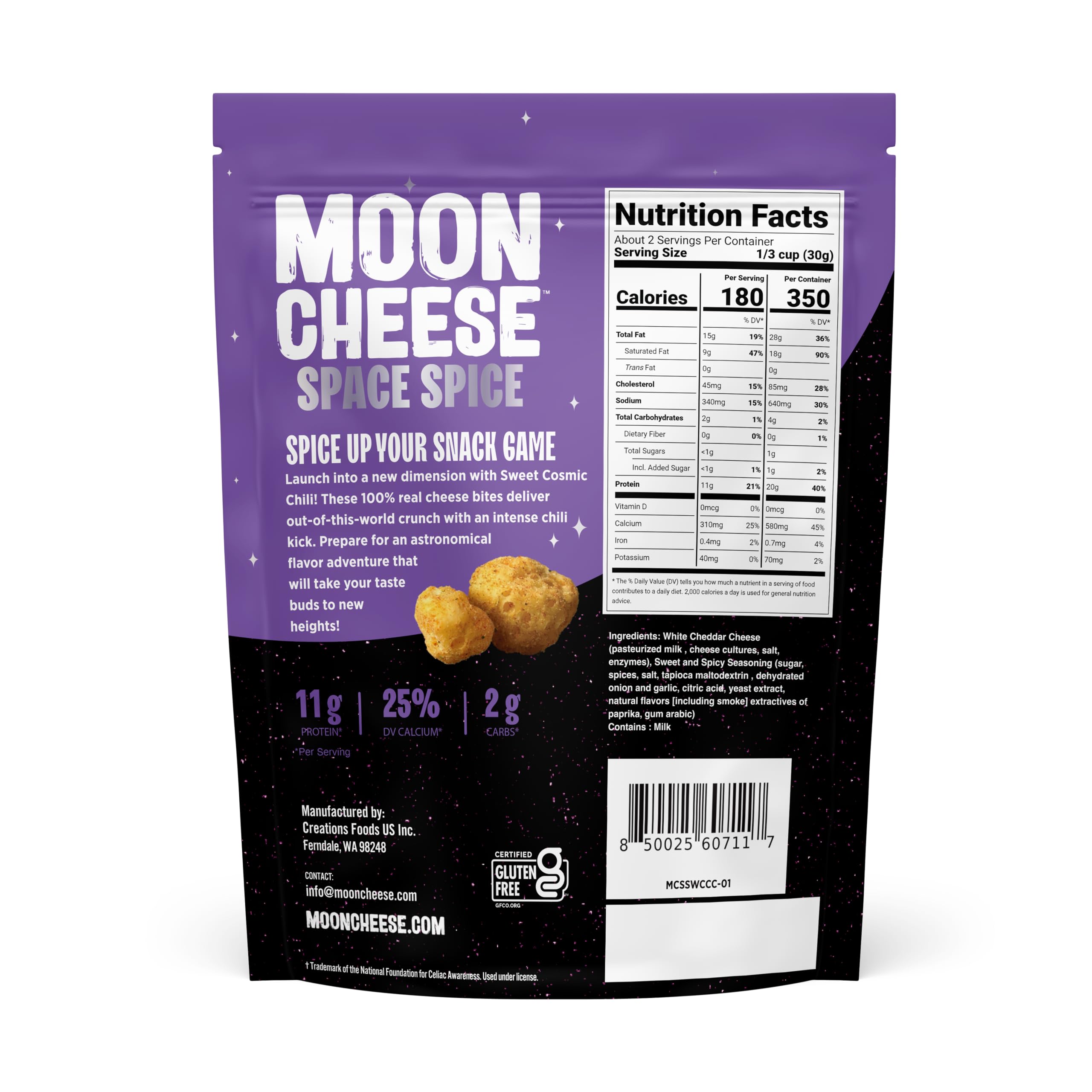 Close-up of Space Spice crunch to emphasize crispy texture and bold chili flavor.