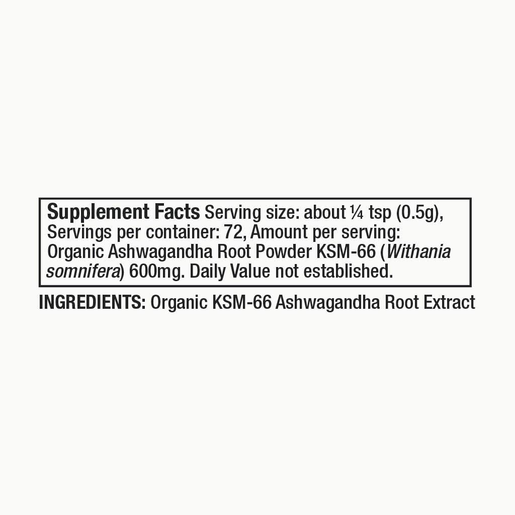 Moon Juice Ashwagandha packaging depicting vegan, gluten-free bottle for daily wellness.