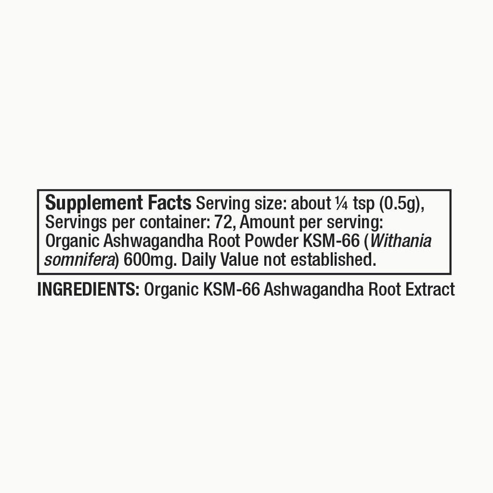 Moon Juice Ashwagandha packaging depicting vegan, gluten-free bottle for daily wellness.