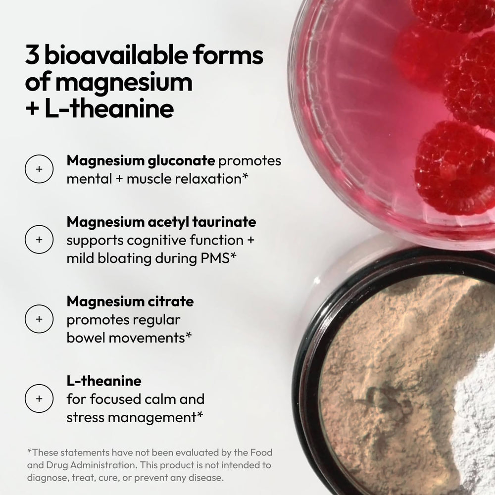 Moon Juice Magnesi-Om Berry Jar front view highlights berry flavor profile.