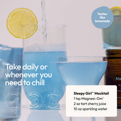 Moon Juice Magnesi-Om blue lemon flavor brighten your drink.