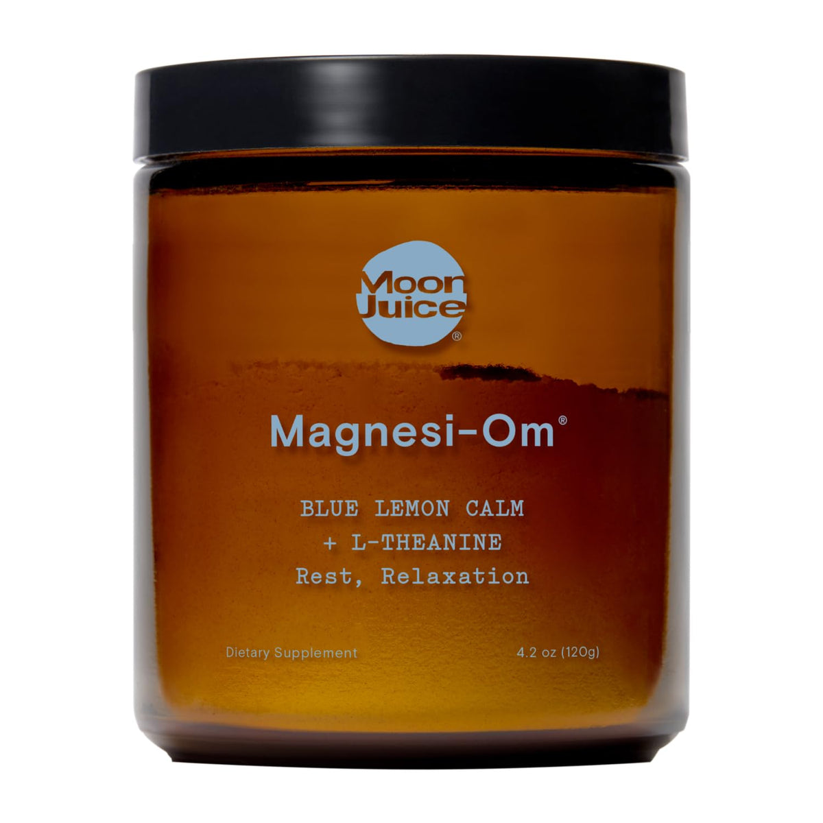 Moon Juice Magnesi-Om powder dissolving in water for a calming start.