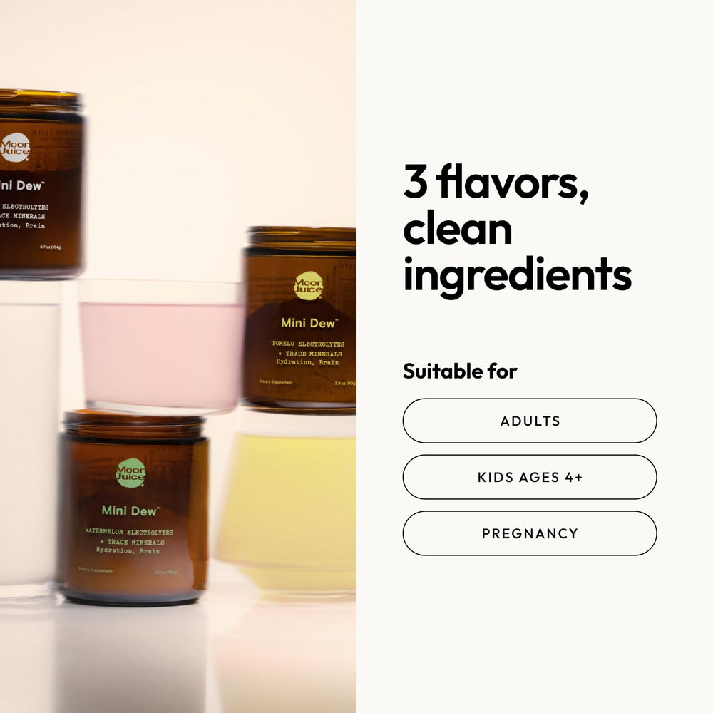 Moon Juice Mini Dew kitchen scene for morning hydration routine.