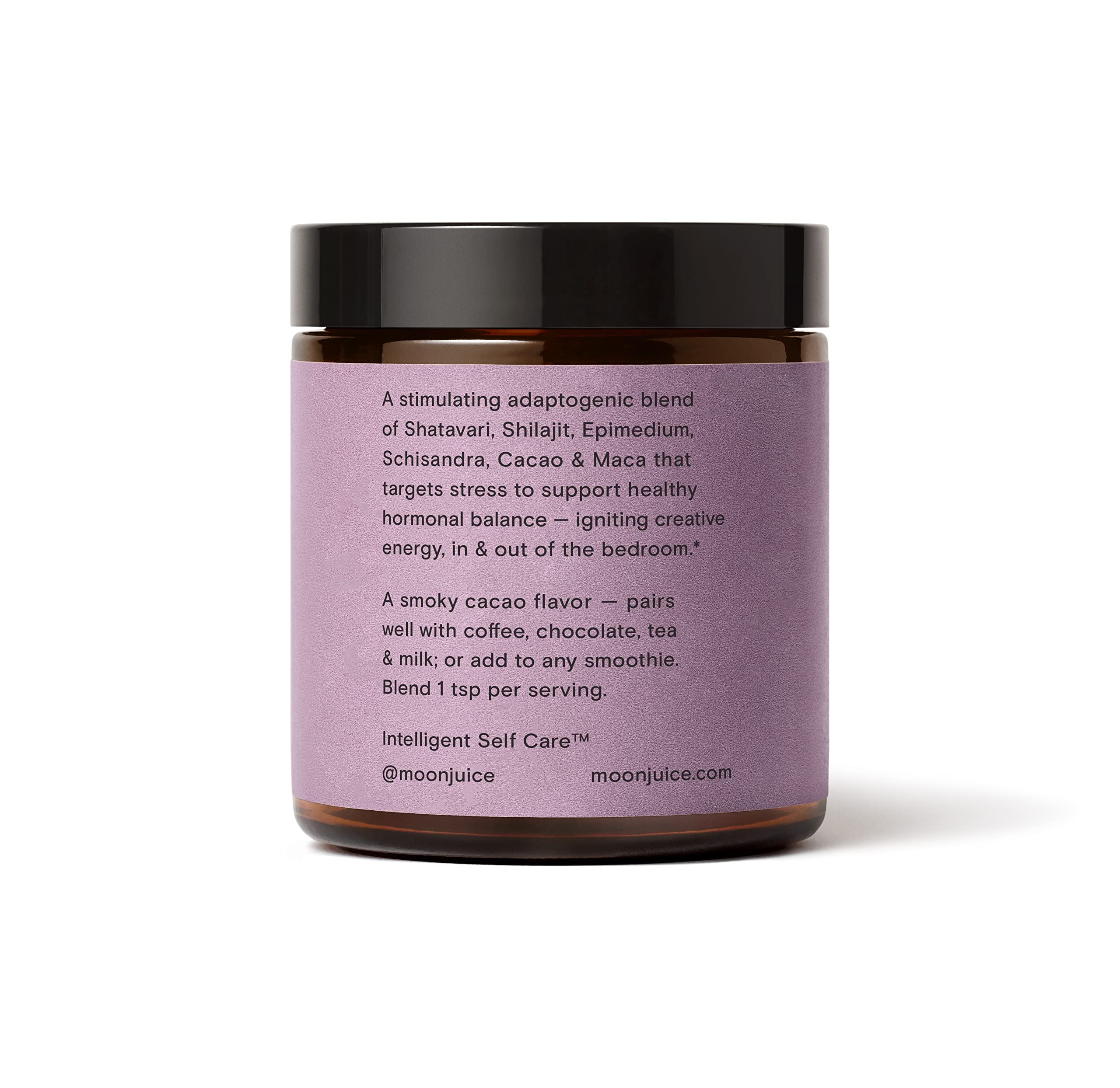 Moon Juice Sex Dust jar front shows vegan formula and clean ingredients