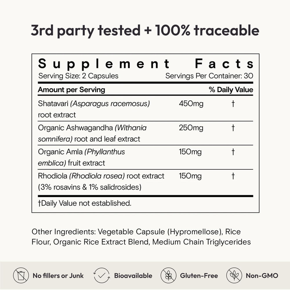 Moon Juice SuperYou capsules with a glass of water, easy daily dose.