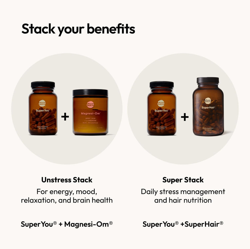 Moon Juice SuperYou front label highlighting 60 capsules and vegan formula.