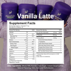 MoonBrew Vanilla Latte drink pour, easy bedtime preparation.