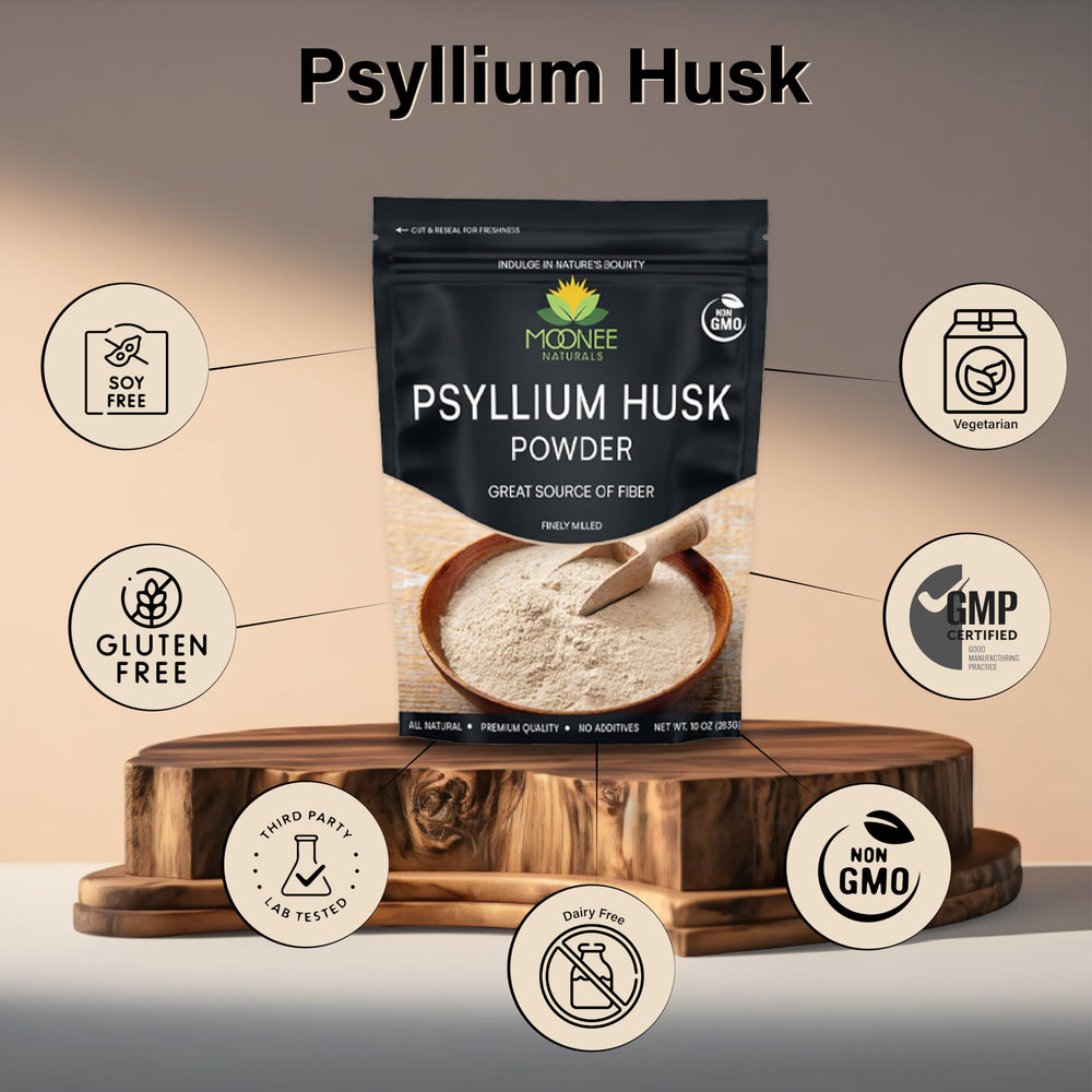 Moonee Naturals, recetas rápidas con psyllium para fibra fácil