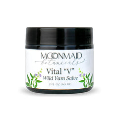 MoonMaid Botanicals Vital Vulva Salve jar for gentle, everyday intimate moisture.