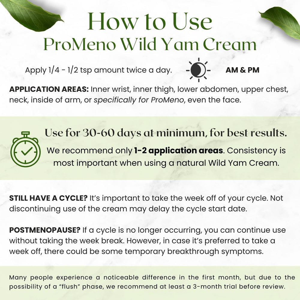 MoonMaid ProMeno Wild Yam Cream being applied during daily routine