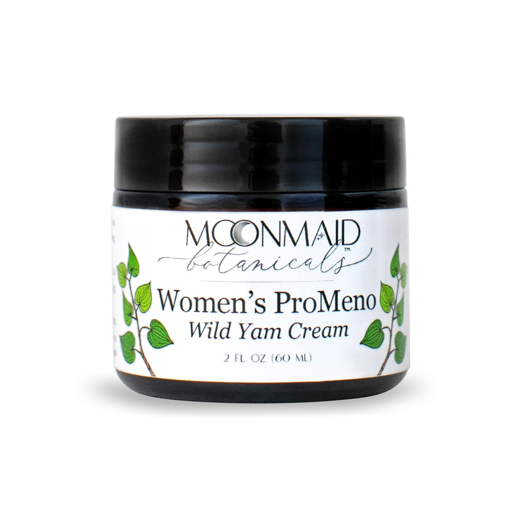 MoonMaid ProMeno Wild Yam Cream bottle for hormone balance and menopause support