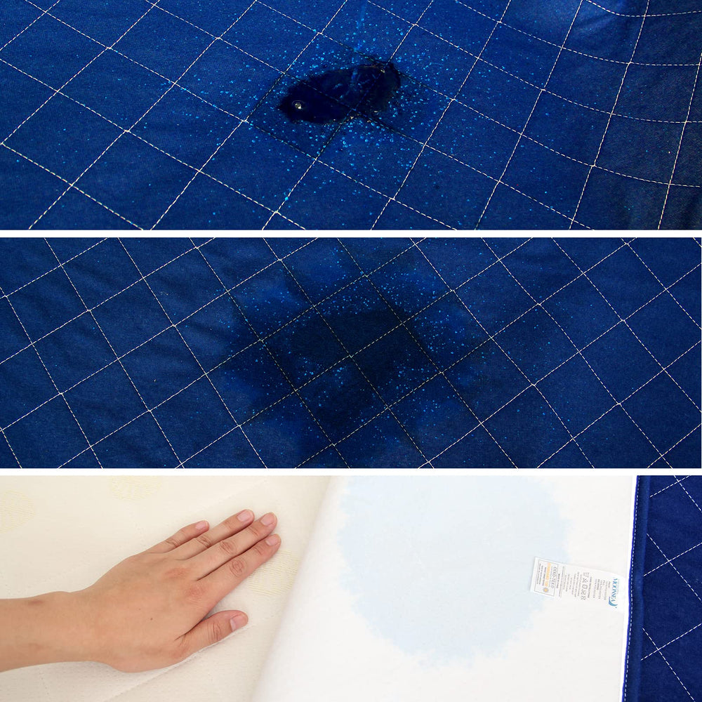Moonsea bed pad absorbs moisture quickly and keeps surfaces dry during everyday use.