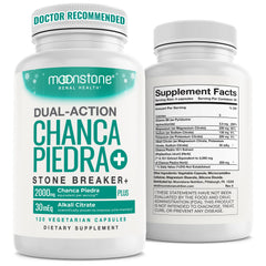 Moonstone Chanca Stone Breaker bottle view with vegan capsules for kidney support