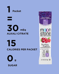 Moonstone Drink Mix label close-up emphasizes patented formula and kidney health support.