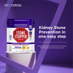 Moonstone Stopper Tropical sachet dissolving in water for easy daily use