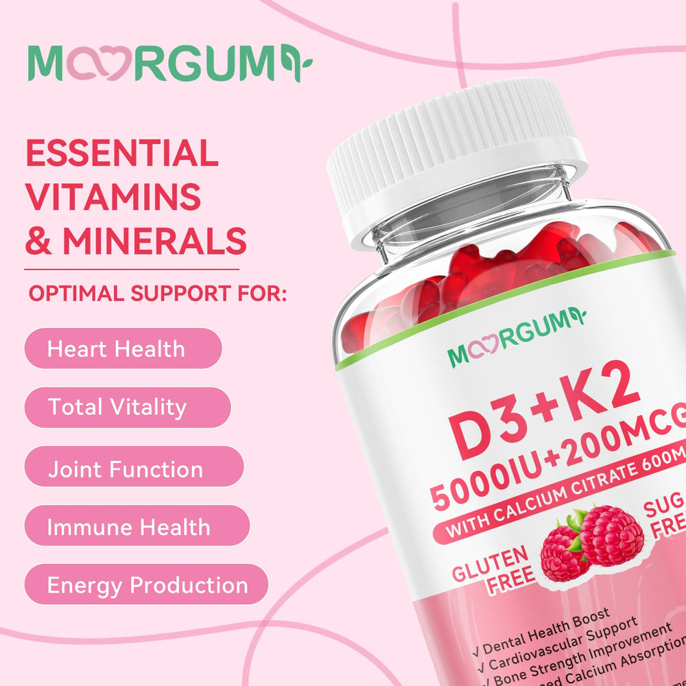 MOORGUMY calcium citrate 600mg label emphasizing bone support benefits
