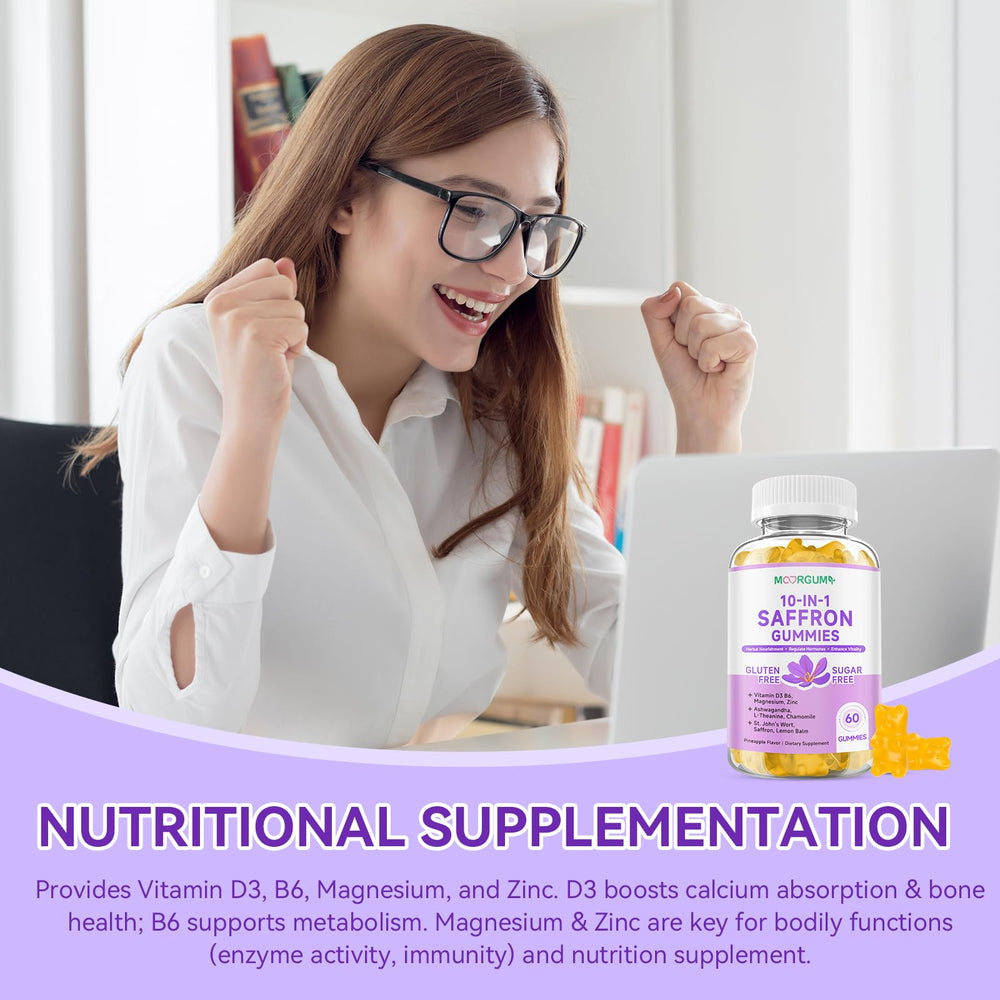 MOORGUMY gummies with ashwangha and L-theanine for calm focus