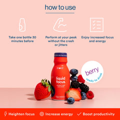 More Labs Liquid Focus caffeine and L-theanine balance for alertness and calm energy.