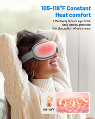Morelax Eye Massager Bluetooth music mode delivers calming audio during massage.