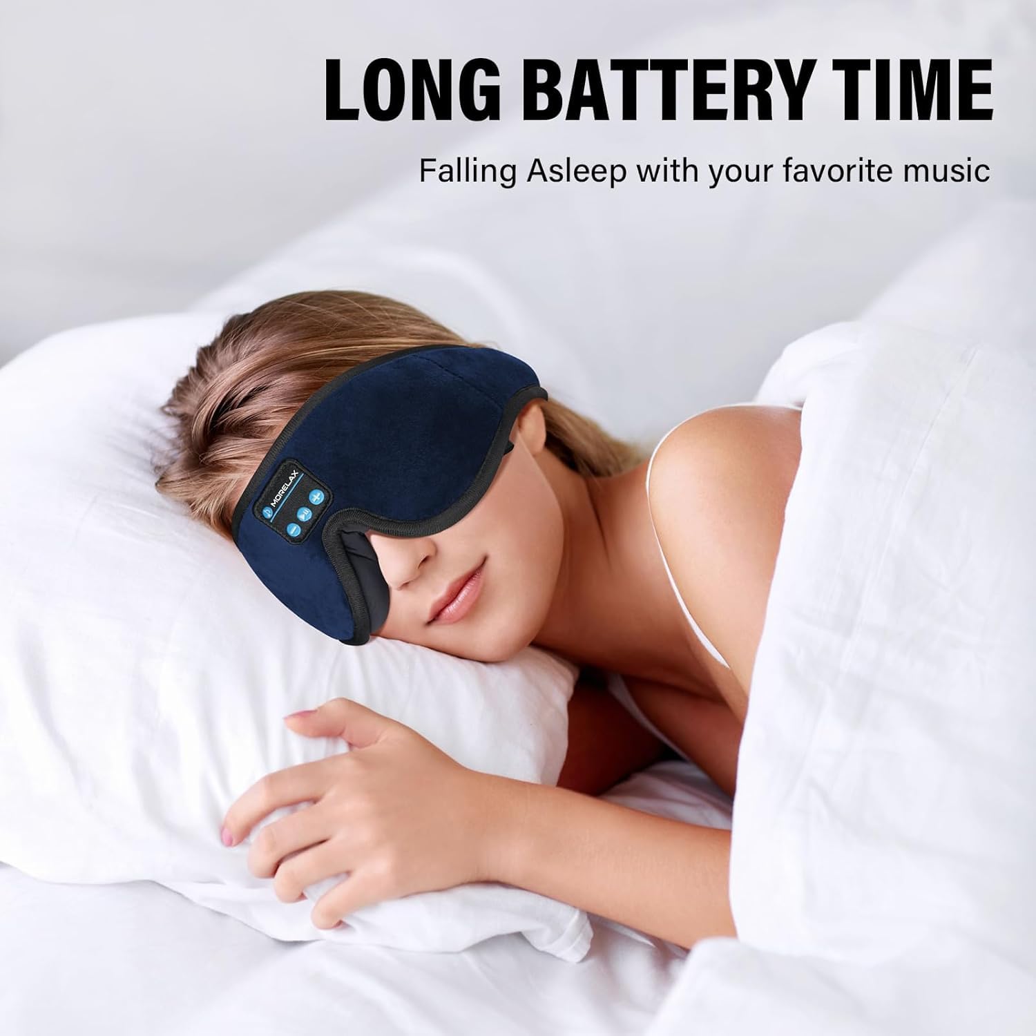 Morelax in-bed setup for naps and relaxation with music.