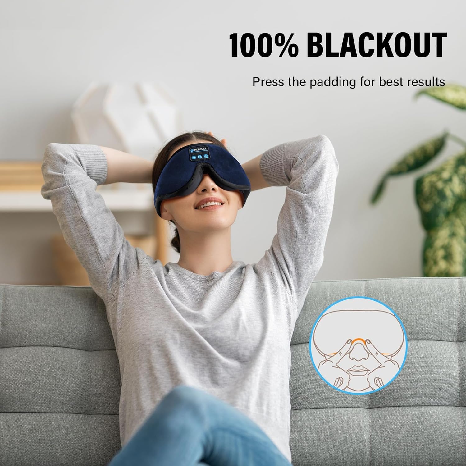 Morelax light-blocking design creating a darker sleeping environment.
