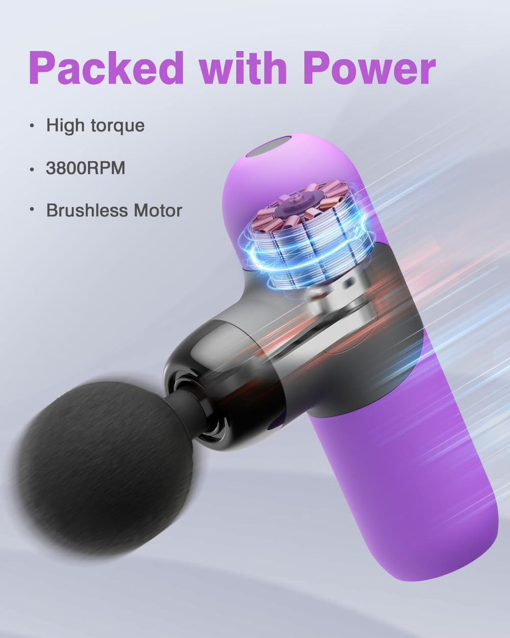 Morelax Mini Massage Gun with 6 heads facilitates versatile muscle care.