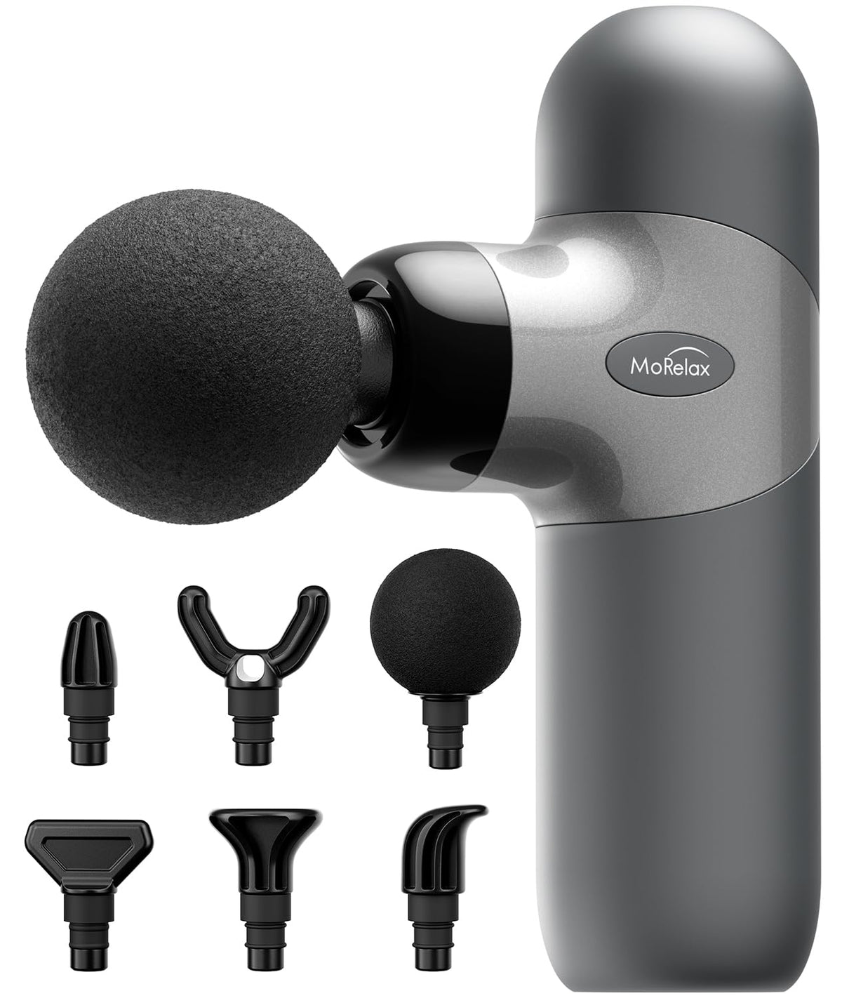 Morelax Mini Massage Gun targets back relief for quick muscle comfort after workouts.