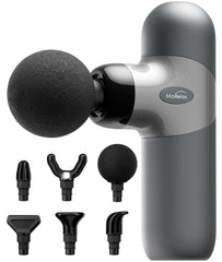 Morelax Mini Massage Gun targets back relief for quick muscle comfort after workouts.