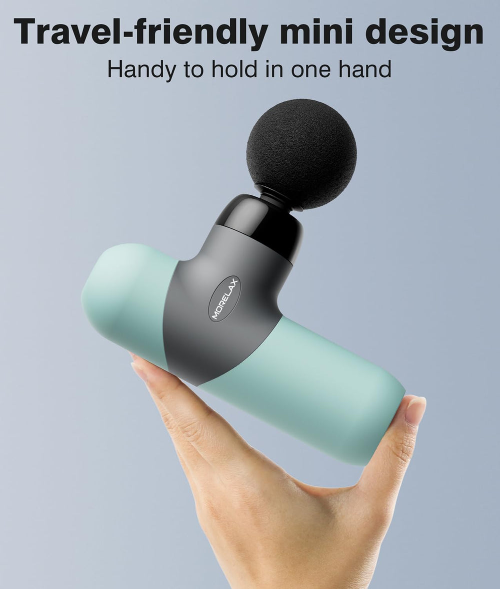 Morelax Mini Massage Gun compact travel case for easy portability