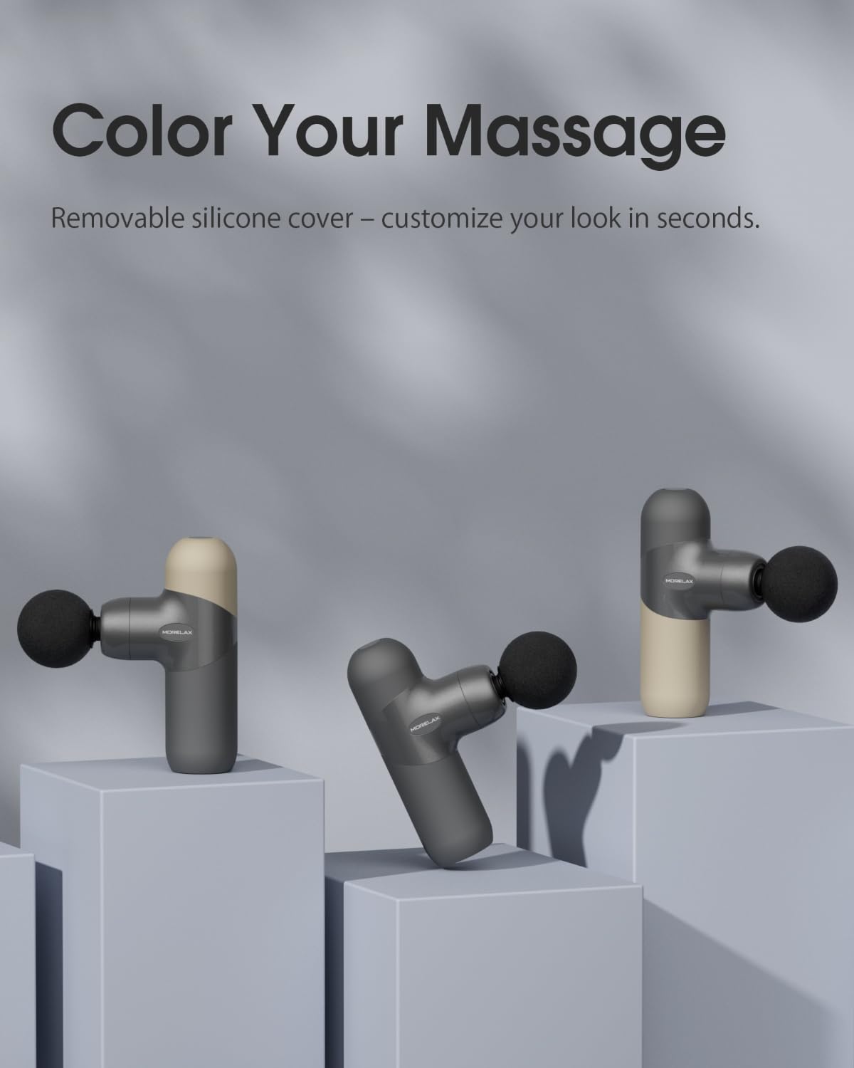 Morelax Mini Massage Gun quiet motor for discreet sessions.