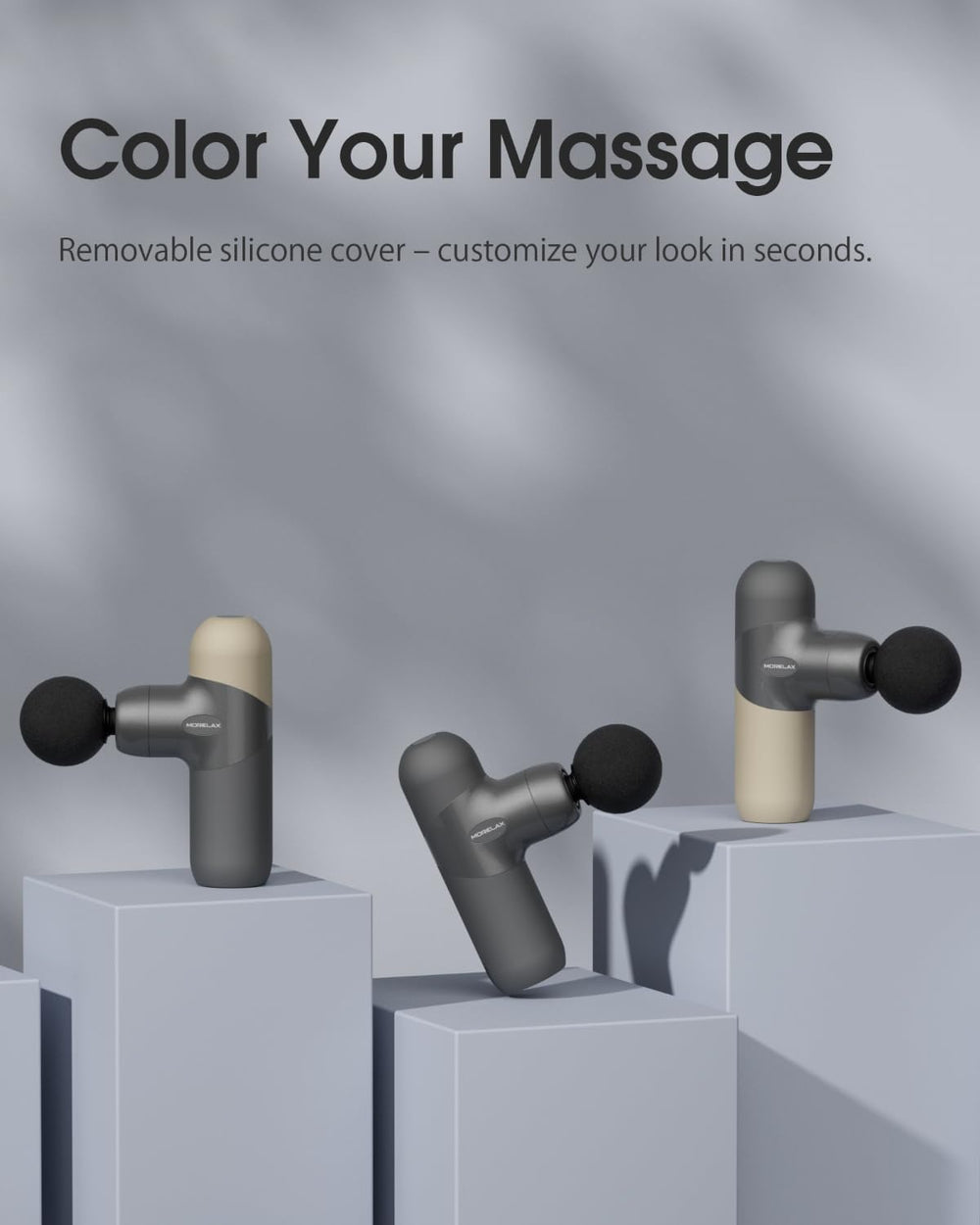 Morelax Mini Massage Gun quiet motor for discreet sessions.