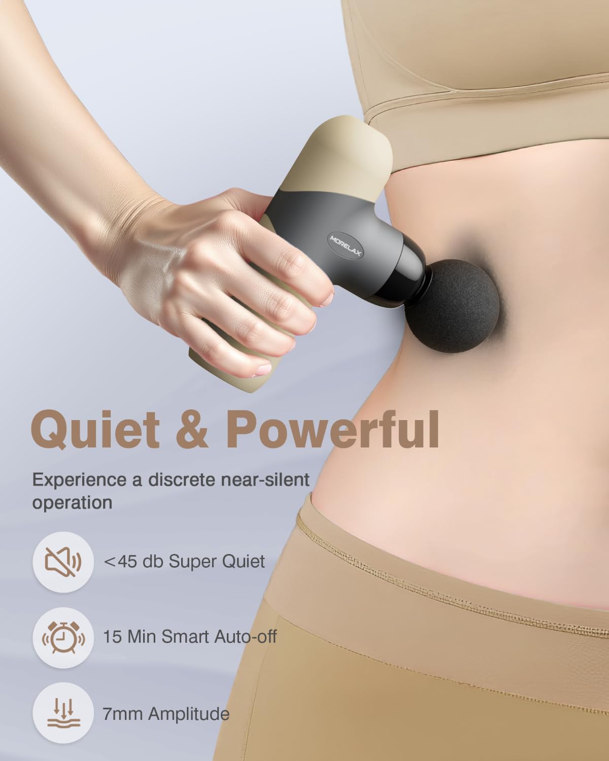 Morelax Mini Massage Gun four-speeds allow tailored intensity for different areas