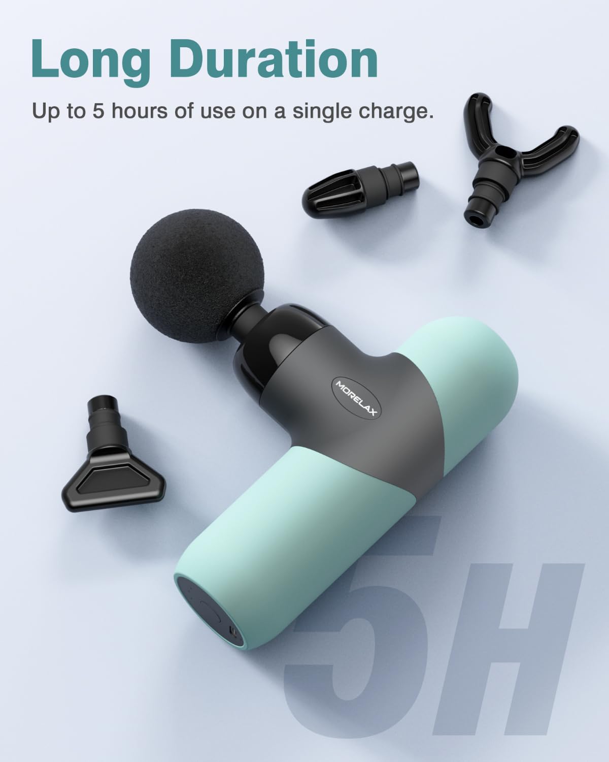 Morelax Mini Massage Gun USB-C charging enables on the go power