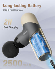 Morelax Mini Massage Gun USB-C charging simplifies recharging after workouts
