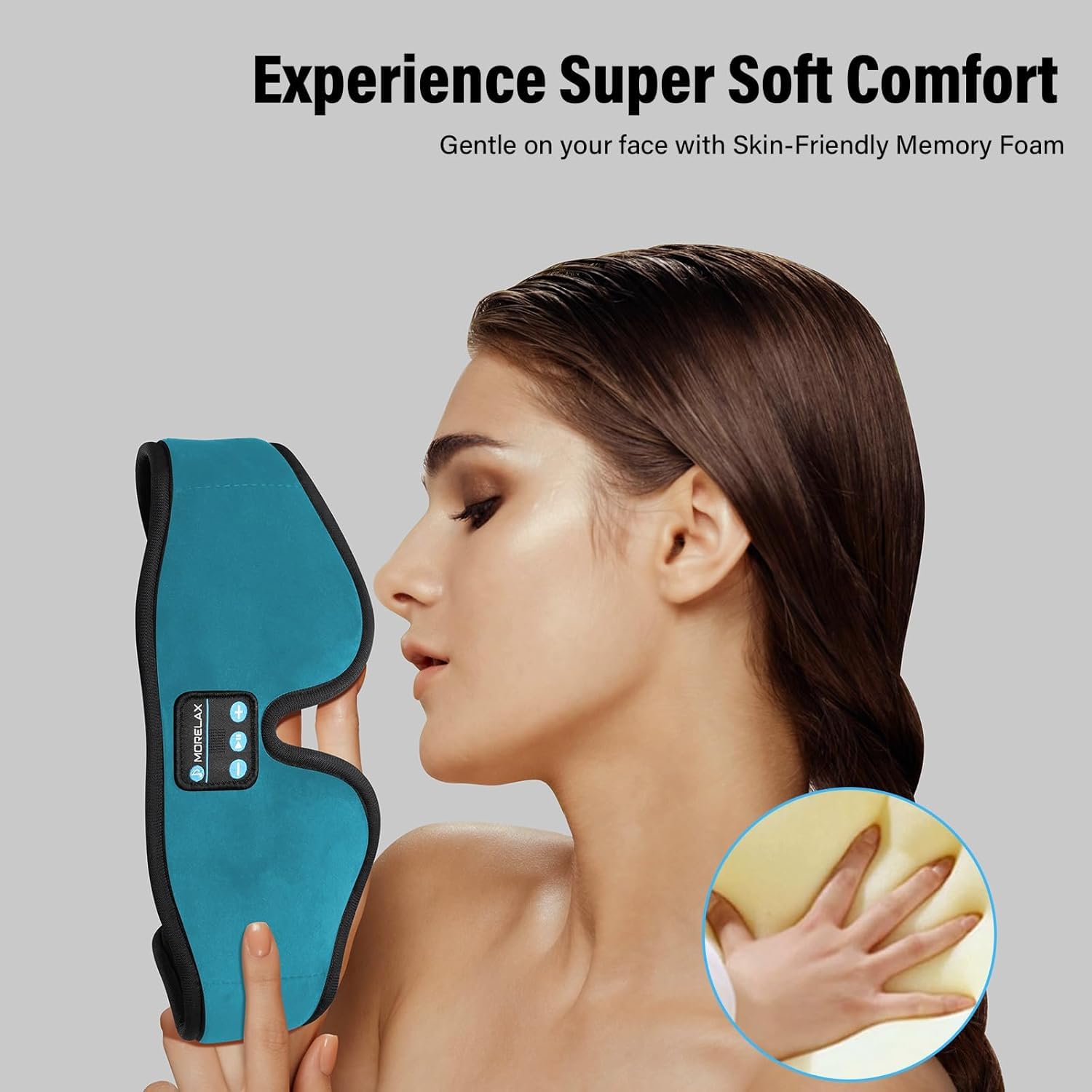 Morelax adjustable strap fits all head sizes without catching hair