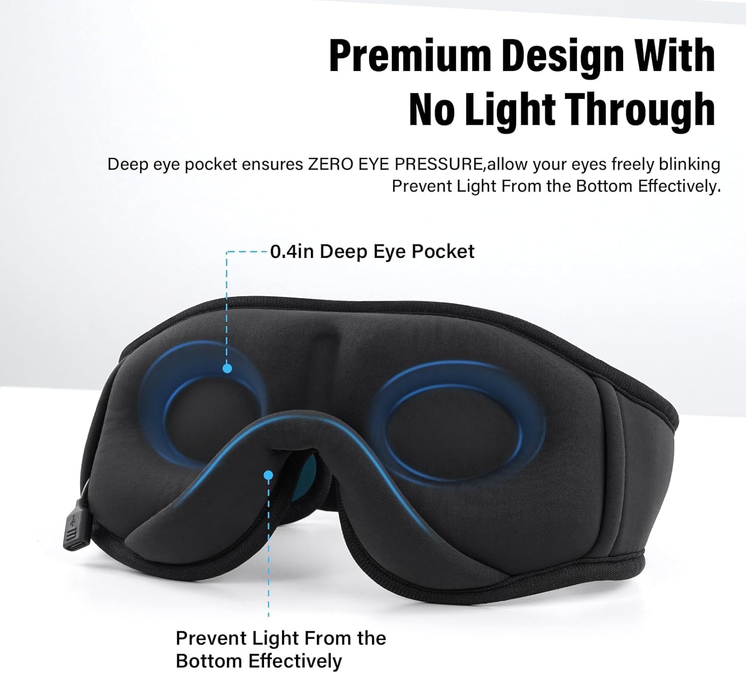 Morelax Bluetooth 5.2 sleep mask with built-in mic enables hands-free calls