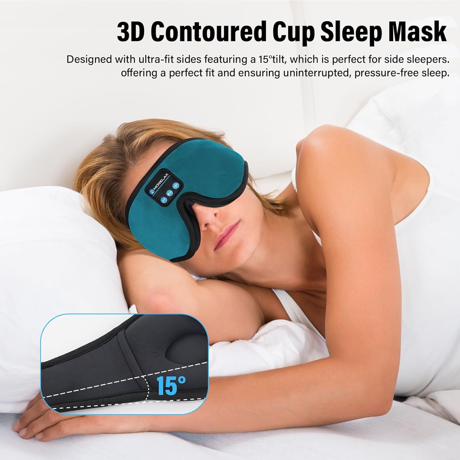 Morelax memory foam material blocks light with breathable fabric for comfort