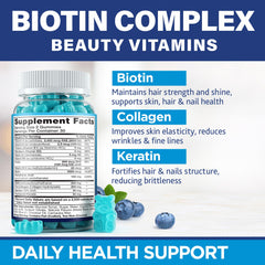 Morex Vitamins Collagen Keratin Gummies closeup—nourish hair and nails with hydrolyzed proteins.