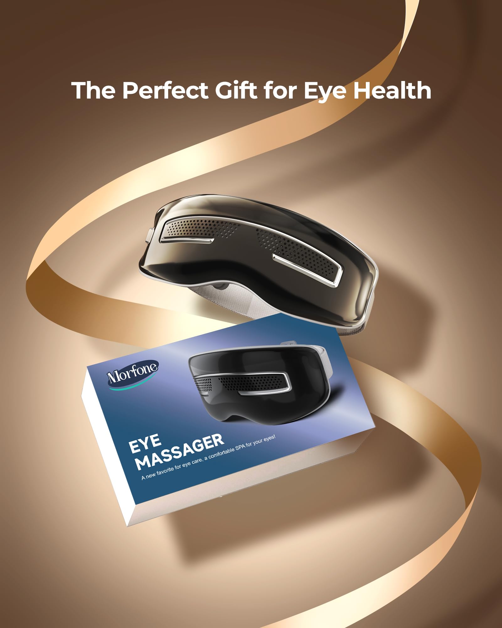 Morfone Eye Massager streams Bluetooth music for a relaxing ambience
