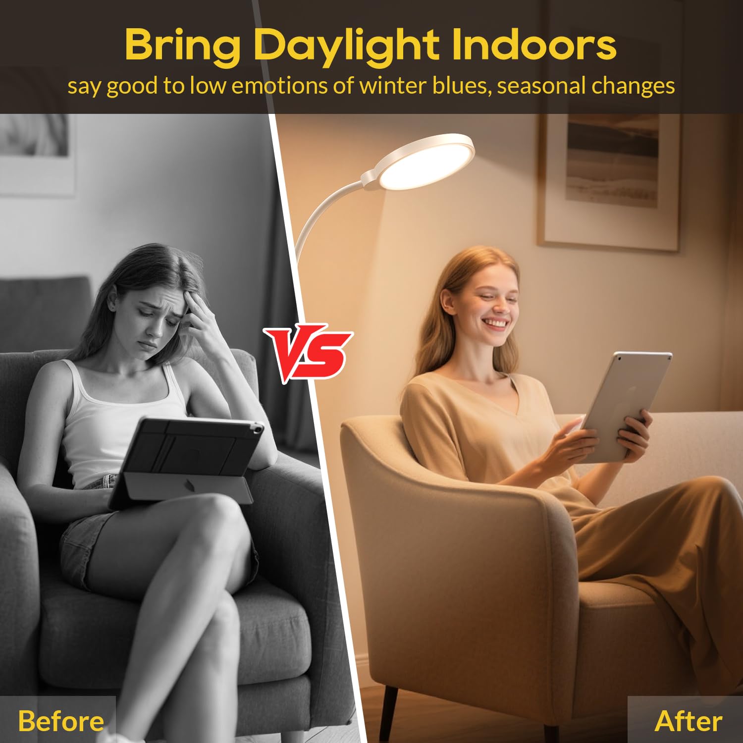 Morfone lamp displaying ten brightness levels for precise task lighting.