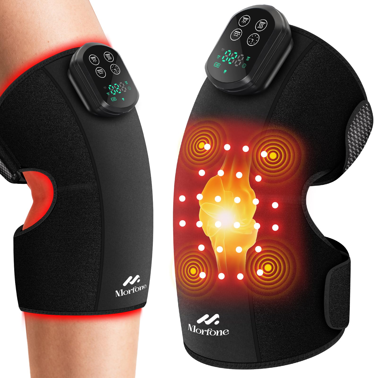 Morfone knee therapy device front view for convenient at-home use.