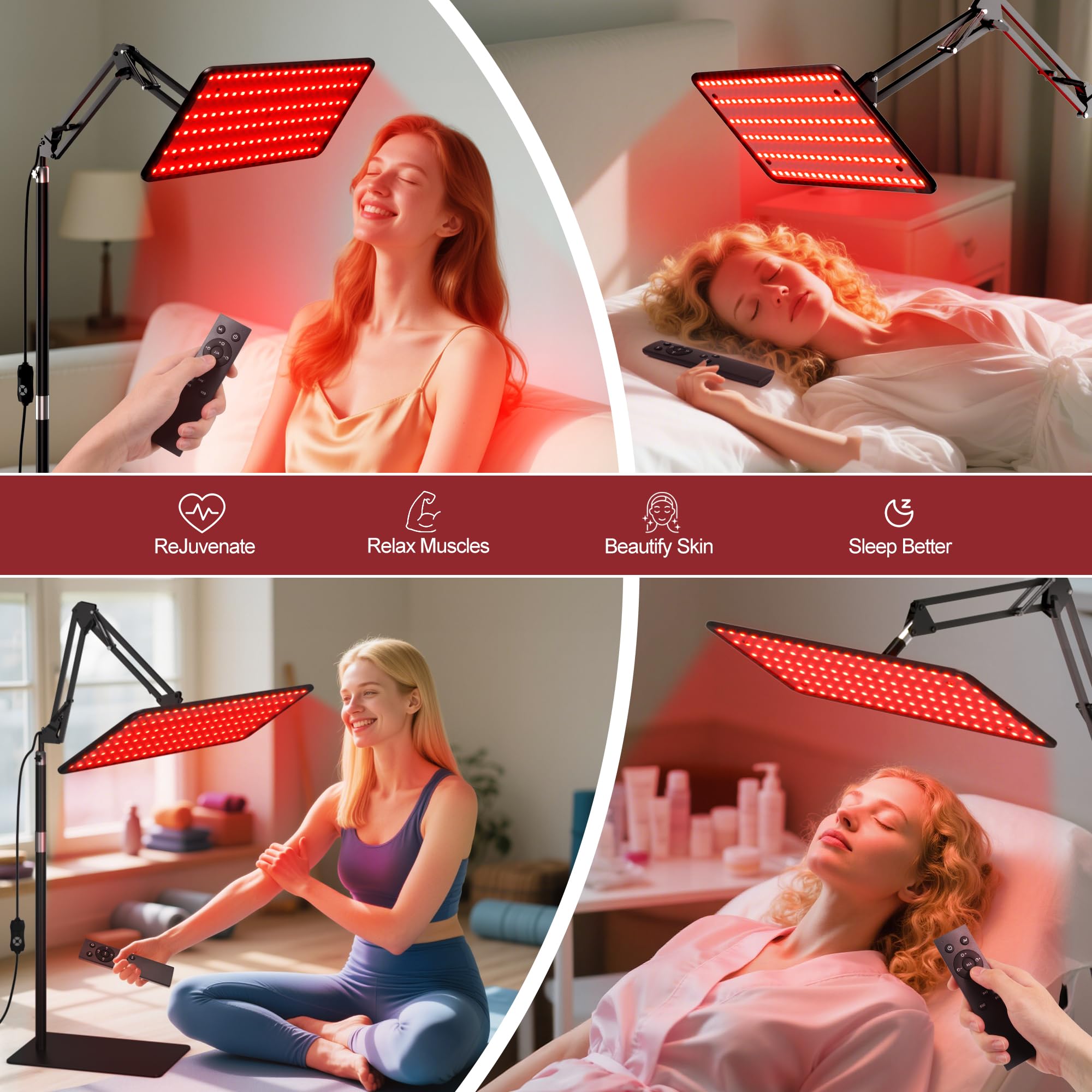 Morfone large panel evenly distributes light across face or body.