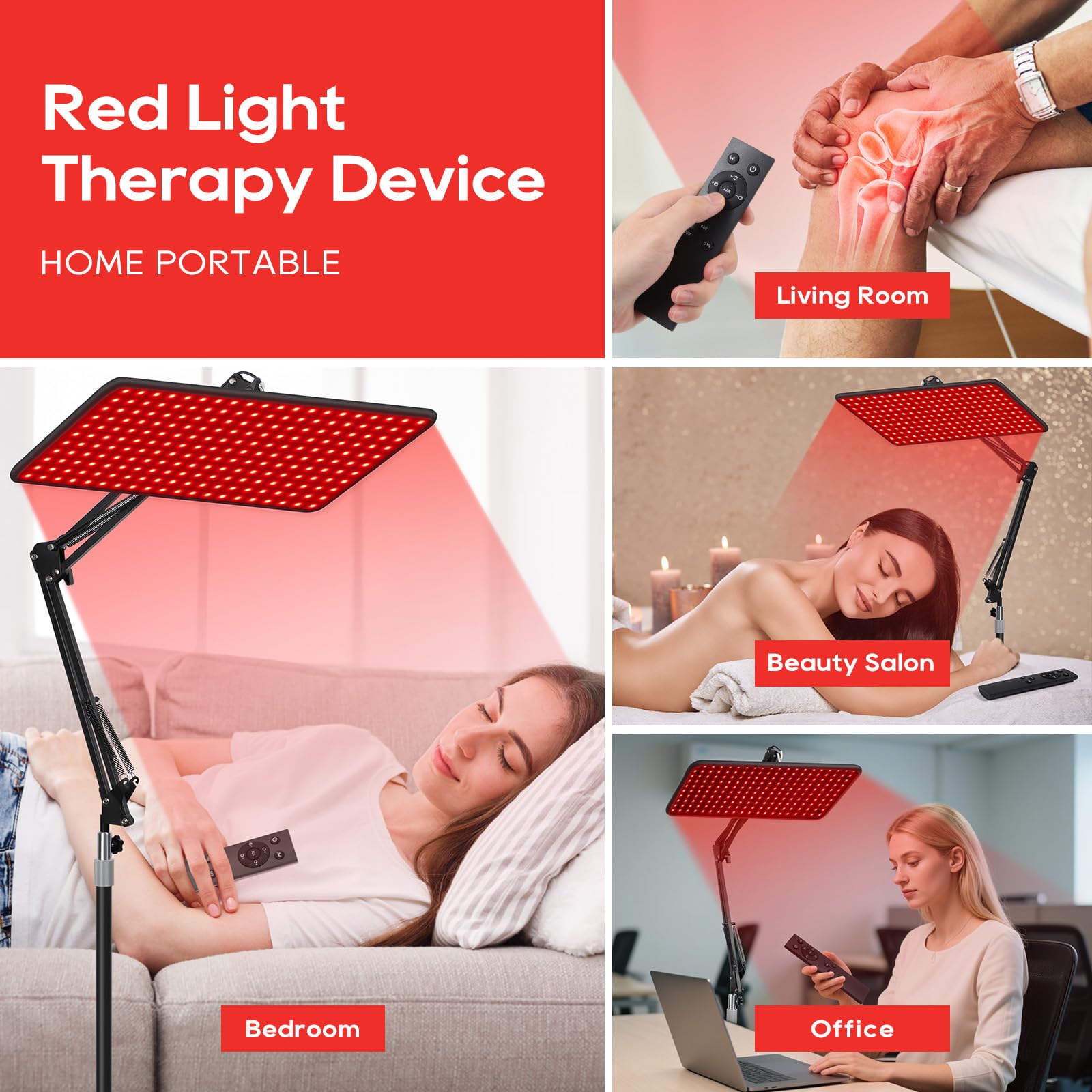 Morfone stand adjusts up to 65 inches for precise light positioning.