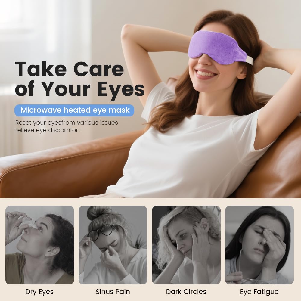 Morliden heated eye mask in microwave heat mode delivers soothing moisture.