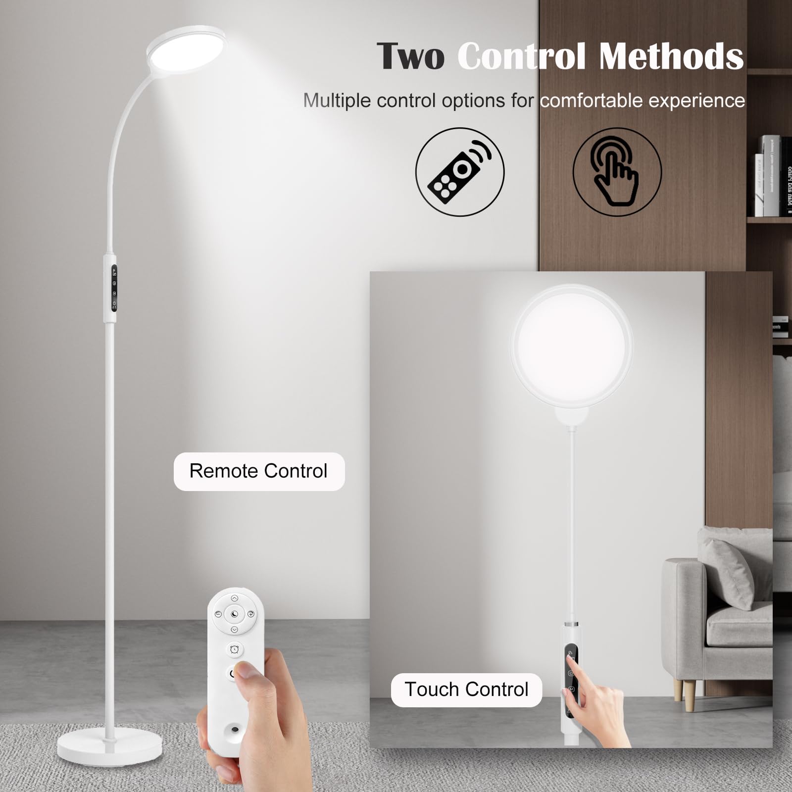 Morpholife 11,000 lux LED lamp delivering bright daylight exposure for focus.