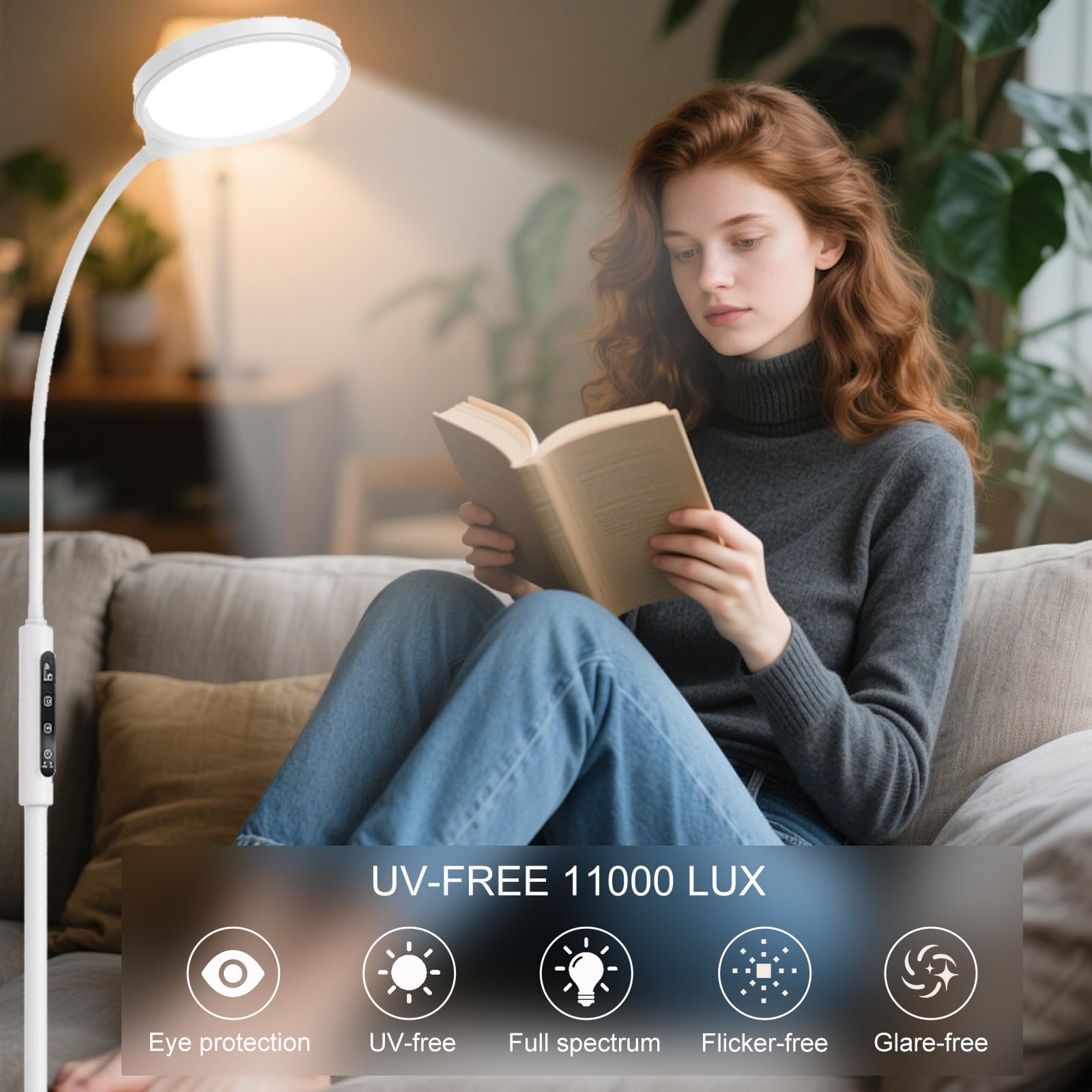 Morpholife 3-in-1 floor lamp ready for desk, floor, or clip use.